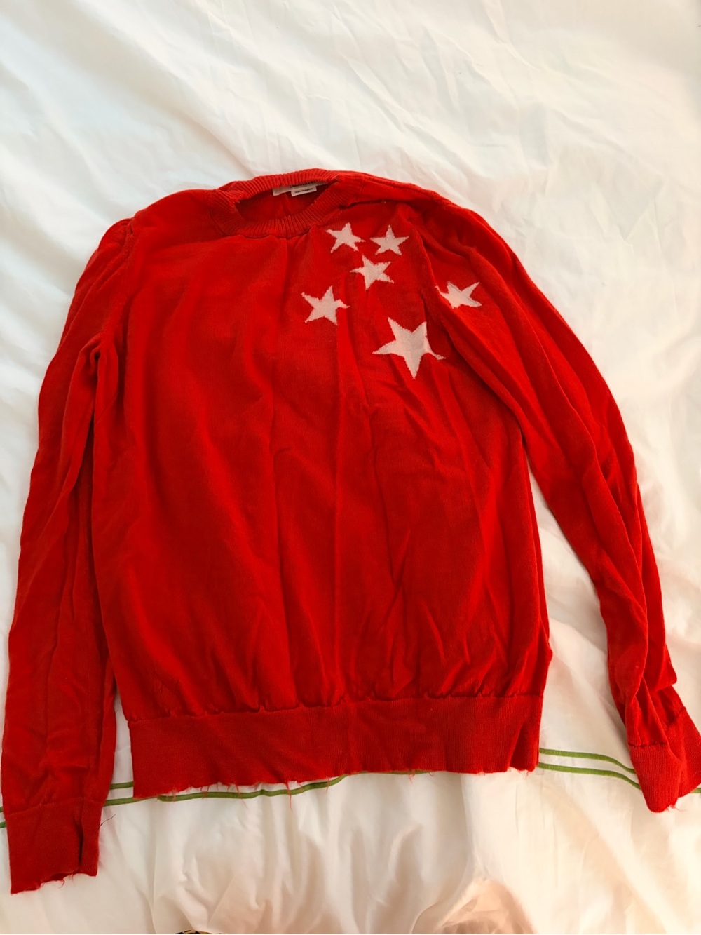 Zadig & Voltaire Red Crewneck Sweater with White Stars